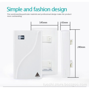 Outdoor 300Mbps 1WAN & 1LAN port POE powered high power wireless CPE